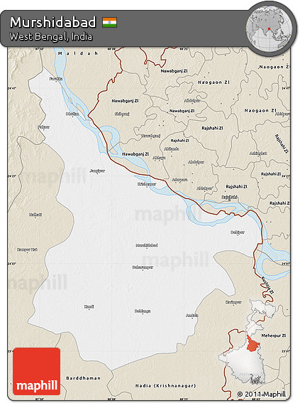 Classic Style Map of Murshidabad