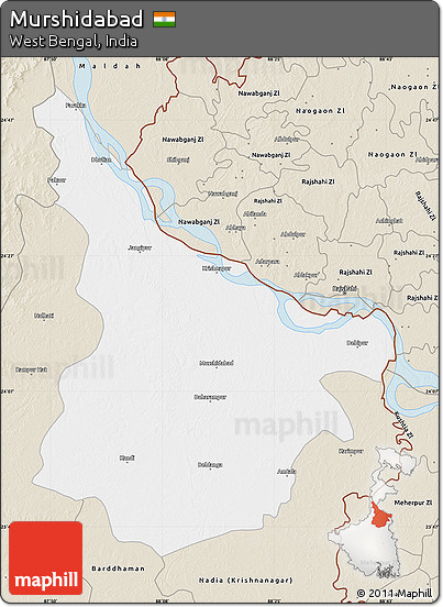 Classic Style Map of Murshidabad