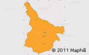 Political Simple Map of Murshidabad, cropped outside