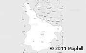 Silver Style Simple Map of Murshidabad