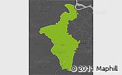 Physical 3D Map of Nadia (Krishnanagar), darken, desaturated