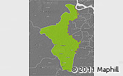 Physical 3D Map of Nadia (Krishnanagar), desaturated