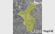 Satellite 3D Map of Nadia (Krishnanagar), desaturated