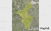 Satellite 3D Map of Nadia (Krishnanagar), semi-desaturated