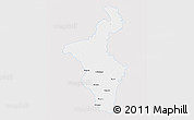 Silver Style 3D Map of Nadia (Krishnanagar), single color outside