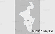 Gray Map of Nadia (Krishnanagar), single color outside