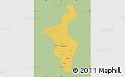 Savanna Style Map of Nadia (Krishnanagar), single color outside