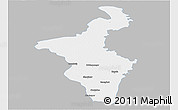 Gray Panoramic Map of Nadia (Krishnanagar), single color outside