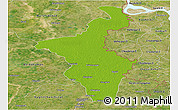 Physical Panoramic Map of Nadia (Krishnanagar), satellite outside