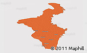 Political Panoramic Map of Nadia (Krishnanagar), cropped outside