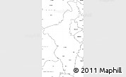 Blank Simple Map of Nadia (Krishnanagar)