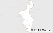 Classic Style Simple Map of Nadia (Krishnanagar), cropped outside