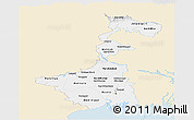 Classic Style Panoramic Map of West Bengal, single color outside