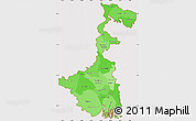Political Shades Simple Map of West Bengal, cropped outside