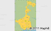 Savanna Style Simple Map of West Bengal, single color outside