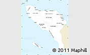 Classic Style Simple Map of Aceh, single color outside