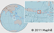 Gray Location Map of Kab. Karang Asem, highlighted parent region, hill shading