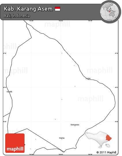 Blank Simple Map of Kab. Karang Asem
