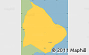 Savanna Style Simple Map of Kab. Karang Asem, single color outside