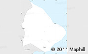 Silver Style Simple Map of Kab. Karang Asem