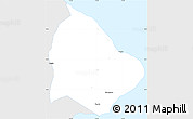 Silver Style Simple Map of Kab. Karang Asem, single color outside