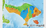 Political Map of Bali, physical outside