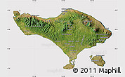 Satellite Map of Bali, cropped outside