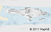 Classic Style Panoramic Map of Bali, single color outside