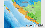 Political Shades 3D Map of Bengkulu