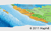 Political Shades Panoramic Map of Bengkulu