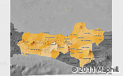 Political Shades 3D Map of Central Java, darken, desaturated