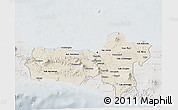 Shaded Relief 3D Map of Central Java, lighten, semi-desaturated