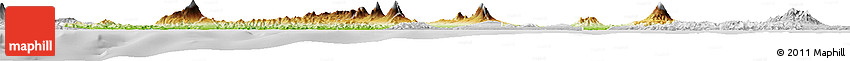 Physical Horizon Map of Central Java, lighten, desaturated
