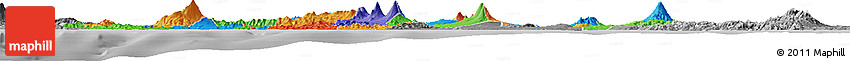 Political Horizon Map of Central Java, desaturated