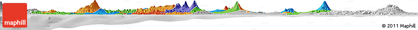 Political Horizon Map of Central Java, lighten, desaturated