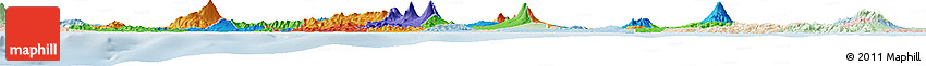 Political Horizon Map of Central Java, lighten