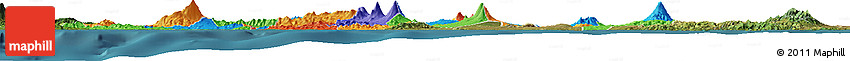 Political Horizon Map of Central Java, satellite outside