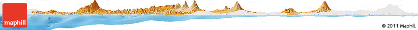 Political Shades Horizon Map of Central Java, single color outside