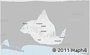 Gray 3D Map of Kab. Banyumas, single color outside