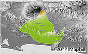 Physical 3D Map of Kab. Banyumas, desaturated