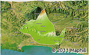 Physical 3D Map of Kab. Banyumas, satellite outside