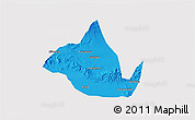 Political 3D Map of Kab. Banyumas, cropped outside