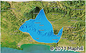 Political 3D Map of Kab. Banyumas, satellite outside