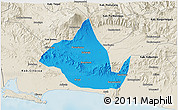 Political 3D Map of Kab. Banyumas, shaded relief outside