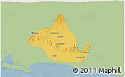 Savanna Style 3D Map of Kab. Banyumas, single color outside