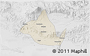 Shaded Relief 3D Map of Kab. Banyumas, lighten, desaturated