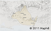 Shaded Relief 3D Map of Kab. Banyumas, lighten, semi-desaturated