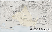 Shaded Relief 3D Map of Kab. Banyumas, semi-desaturated