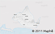 Silver Style 3D Map of Kab. Banyumas, single color outside