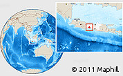 Shaded Relief Location Map of Kab. Banyumas, highlighted parent region